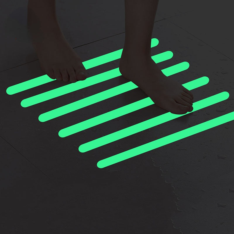 24pcs Luminous Non Slip Bathtub Stickers with Scraper