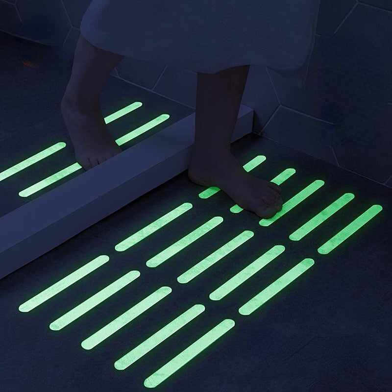 24pcs Luminous Non Slip Bathtub Stickers with Scraper