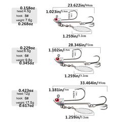 FTK Fishing Lures with Glitter Sequin for Saltwater and Freshwater Fishing