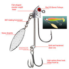 FTK Fishing Lures with Glitter Sequin for Saltwater and Freshwater Fishing