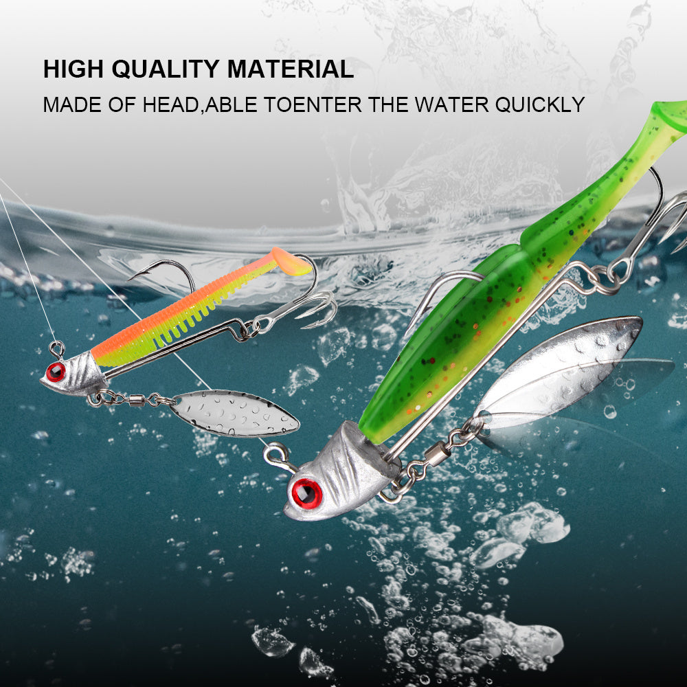 FTK Fishing Lures with Glitter Sequin for Saltwater and Freshwater Fishing
