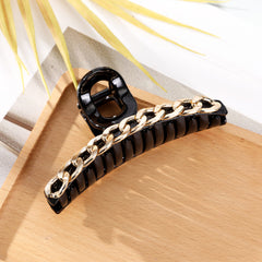 Butterfly Faux Pearl Chain Hair Claw Clip Non Slip Grip Hair Jaw Clip