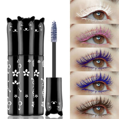 Waterproof Mascara 6 Colors Curl Defined Eyelashes Pink Purple Coffee Ink