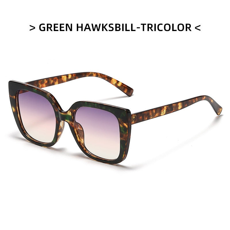 Vintage Square Cat Eye Sunglasses Gradient Sunshade Eyewear