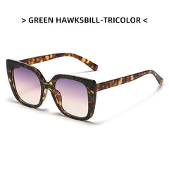 Vintage Square Cat Eye Sunglasses Gradient Sunshade Eyewear