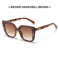 Vintage Square Cat Eye Sunglasses Gradient Sunshade Eyewear
