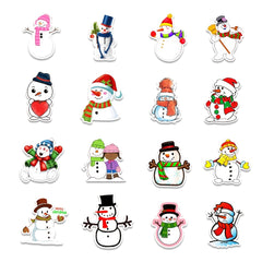 50Pcs Snowman Doodle Stickers Xmas Holiday Party Decor