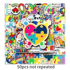 50pcs Autism Waterproof Graffiti Stickers