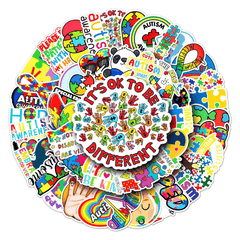 50pcs Autism Waterproof Graffiti Stickers