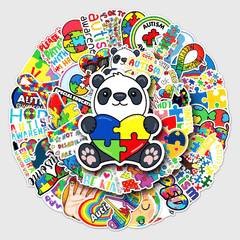 50pcs Autism Waterproof Graffiti Stickers