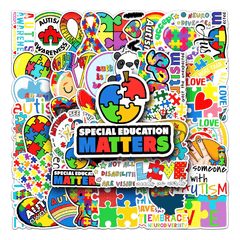 50pcs Autism Waterproof Graffiti Stickers
