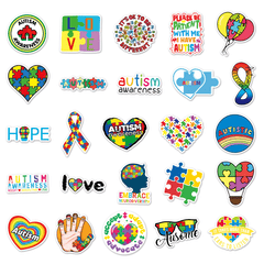50pcs Autism Waterproof Graffiti Stickers