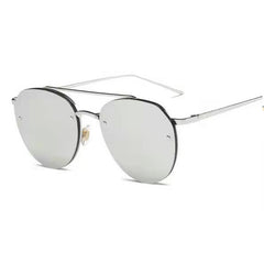 Frog Mirror Metal Frame Sunglasses