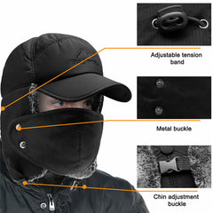 UV Protective Skiing Hats with Detachable Face Masks - Men and Women