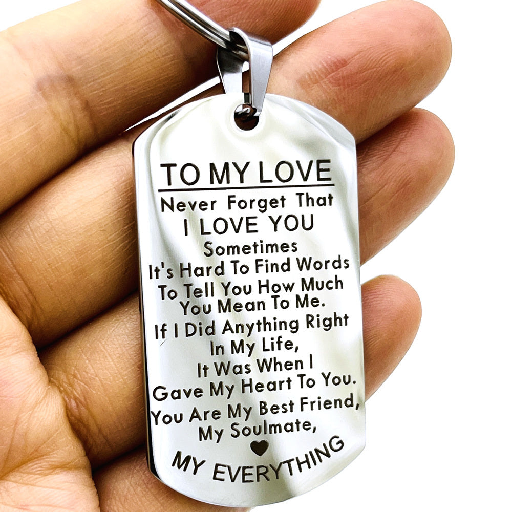 Love Keychain Gift For Husband Wife Anniversary Valentines Birthday