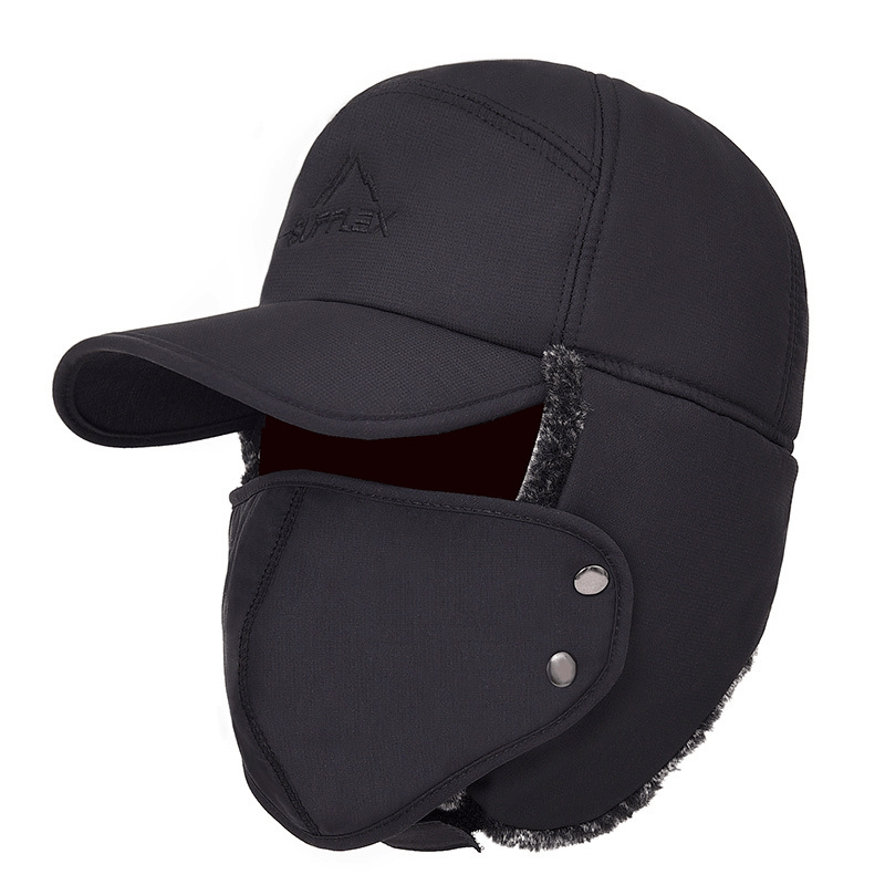 Men's Winter Faux Fur Ear Flap Hat Soft Thermal Cap