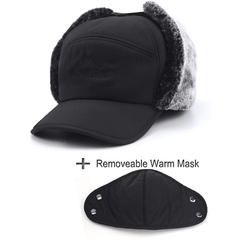 Men's Winter Faux Fur Ear Flap Hat Soft Thermal Cap