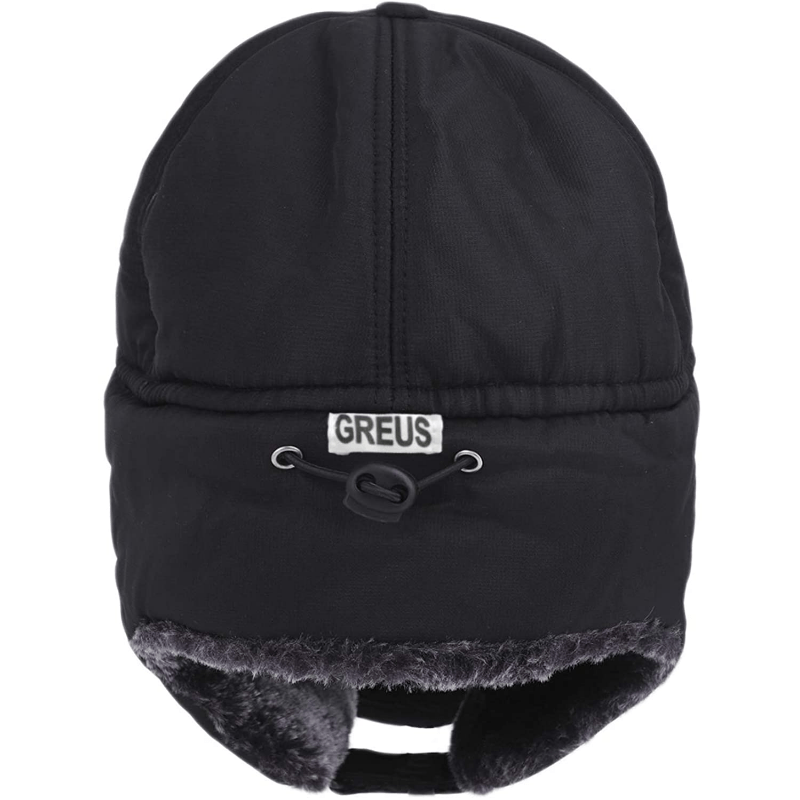 Men's Winter Faux Fur Ear Flap Hat Soft Thermal Cap
