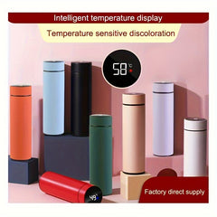 17oz Stainless Steel Insulated Water Cup with Temp Display and Leakproof