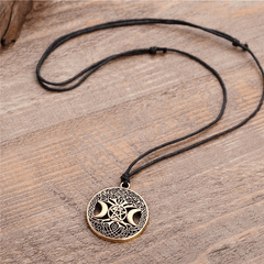 Vintage Viking Tree Of Life Pendant Necklace Men's Amulet