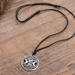 Vintage Viking Tree Of Life Pendant Necklace Men's Amulet
