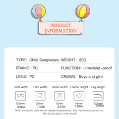 Kids Cartoon Round Sunglasses UV400 Outdoor Party Accessories