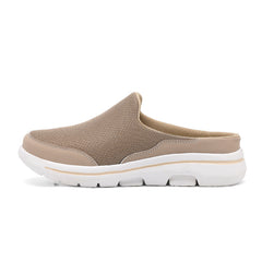 Men's Breathable Mesh Mules Lightweight Open Back Shoes Brown