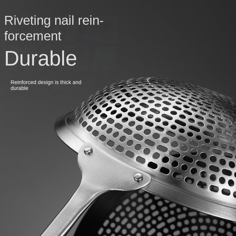 304 Stainless Steel Large Colander Skimmer Ladle Pasta Food Strainer Spoon
