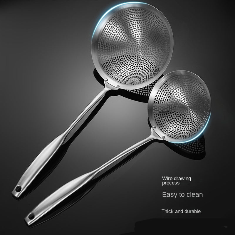 304 Stainless Steel Large Colander Skimmer Ladle Pasta Food Strainer Spoon