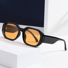 Vintage Polygonal Frame Sunglasses UV Protection Sunshade Eyewear