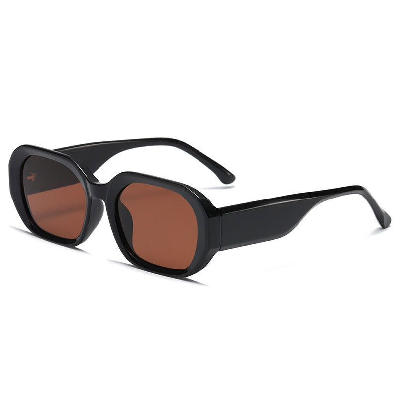 Vintage Polygonal Frame Sunglasses UV Protection Sunshade Eyewear