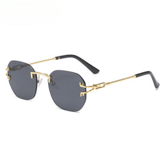 Y2K Gradient Rimless Sunglasses UV400