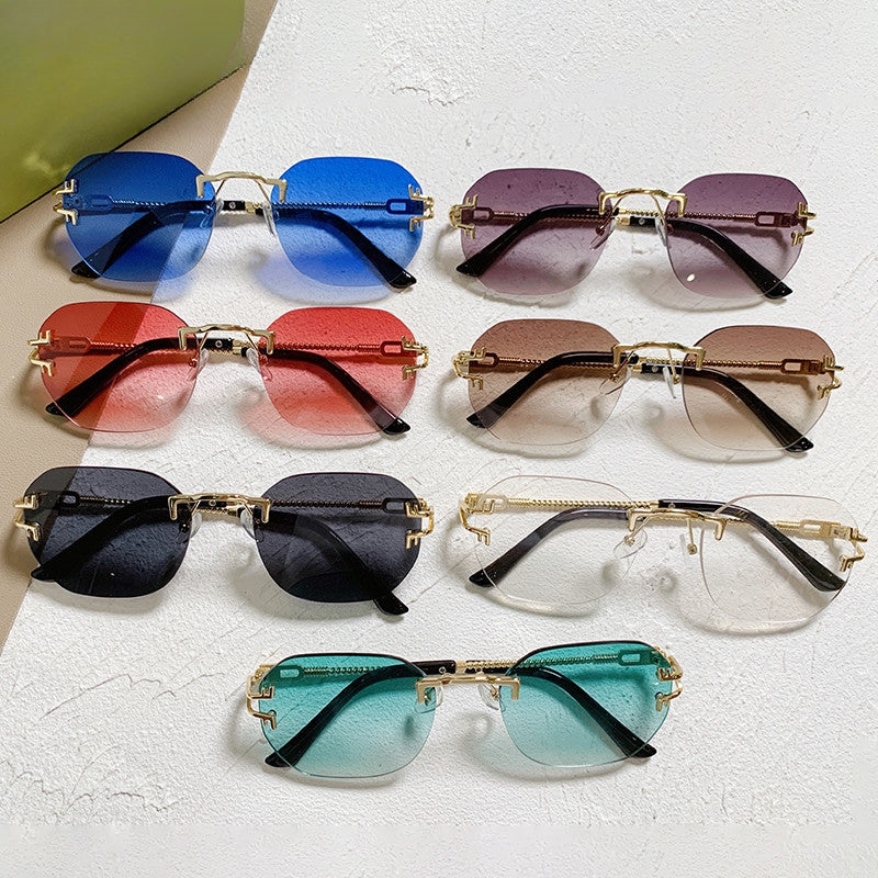 Y2K Gradient Rimless Sunglasses UV400