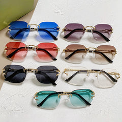 Y2K Gradient Rimless Sunglasses UV400