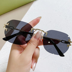 Y2K Gradient Rimless Sunglasses UV400