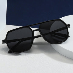 Double Bridge Classic Oversized Sunglasses Vintage Polarized UV Protection