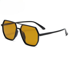 Double Bridge Classic Oversized Sunglasses Vintage Polarized UV Protection