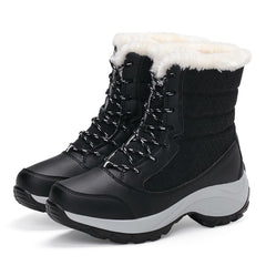 High Top Platform Snow Boots Warm Lace Up Boots Women's Footwear
