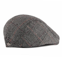 Men's Stripe Berets Caps Breathable Hat Adjustable Newsboy Beret Ivy Cap