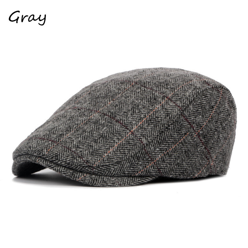 Men's Stripe Berets Caps Breathable Hat Adjustable Newsboy Beret Ivy Cap