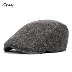 Men's Stripe Berets Caps Breathable Hat Adjustable Newsboy Beret Ivy Cap