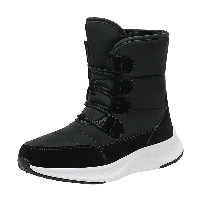 Waterproof Platform Snow Boots Lace Up Mid Calf Non Slip