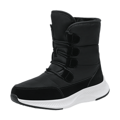 Waterproof Platform Snow Boots Lace Up Mid Calf Non Slip