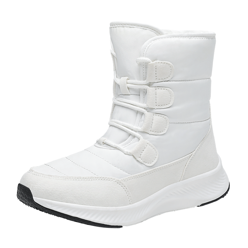 Waterproof Platform Snow Boots Lace Up Mid Calf Non Slip
