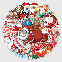 50pcs Christmas Waterproof Decorative Graffiti Stickers