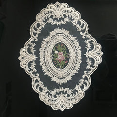 1Pc Vintage Lace Placemat Rose Lace Embroidery Table Mat