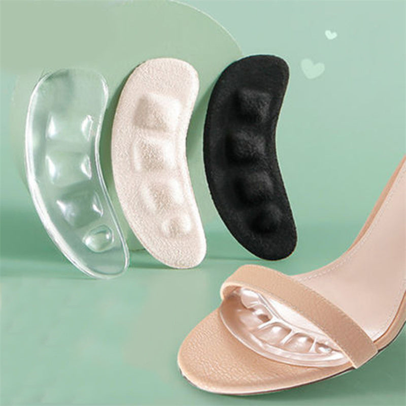 1 Pair Gel Silicone Forefoot Pads Shoe Inserts Anti-Slip Protector Stickers