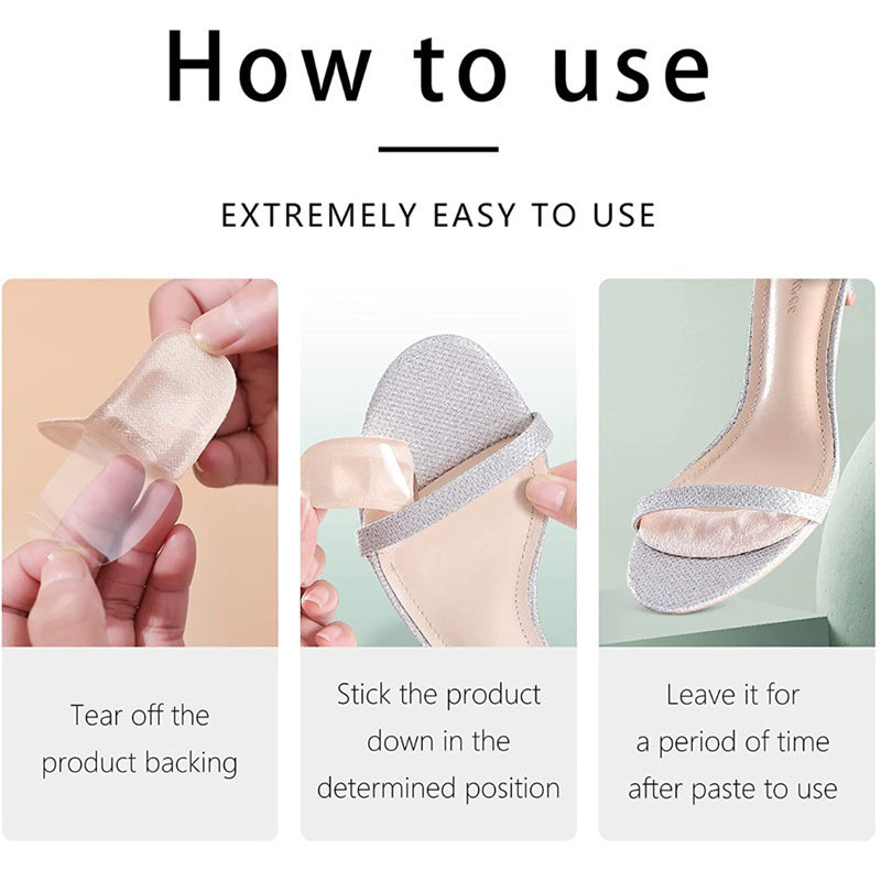 1 Pair Gel Silicone Forefoot Pads Shoe Inserts Anti-Slip Protector Stickers