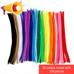 Colorful Plush Strip Twisting Stick DIY Toy