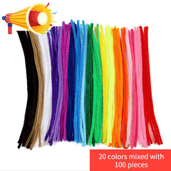 Colorful Plush Strip Twisting Stick DIY Toy